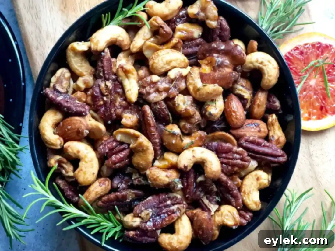 Roasted Mixed Nuts With Rosemary