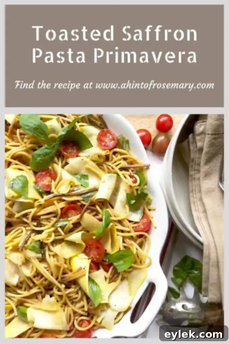 Toasted Saffron Pasta Primavera