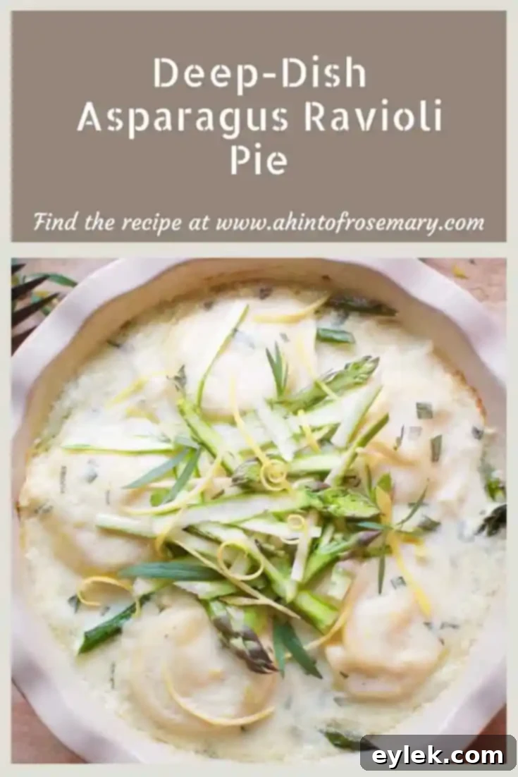 Deep-Dish Asparagus Ravioli Pie