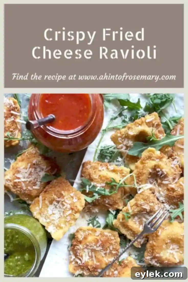 Crispy Fried Cheese Ravioli