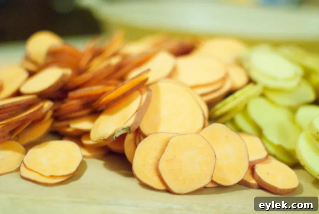 gold & sweet potato gratin