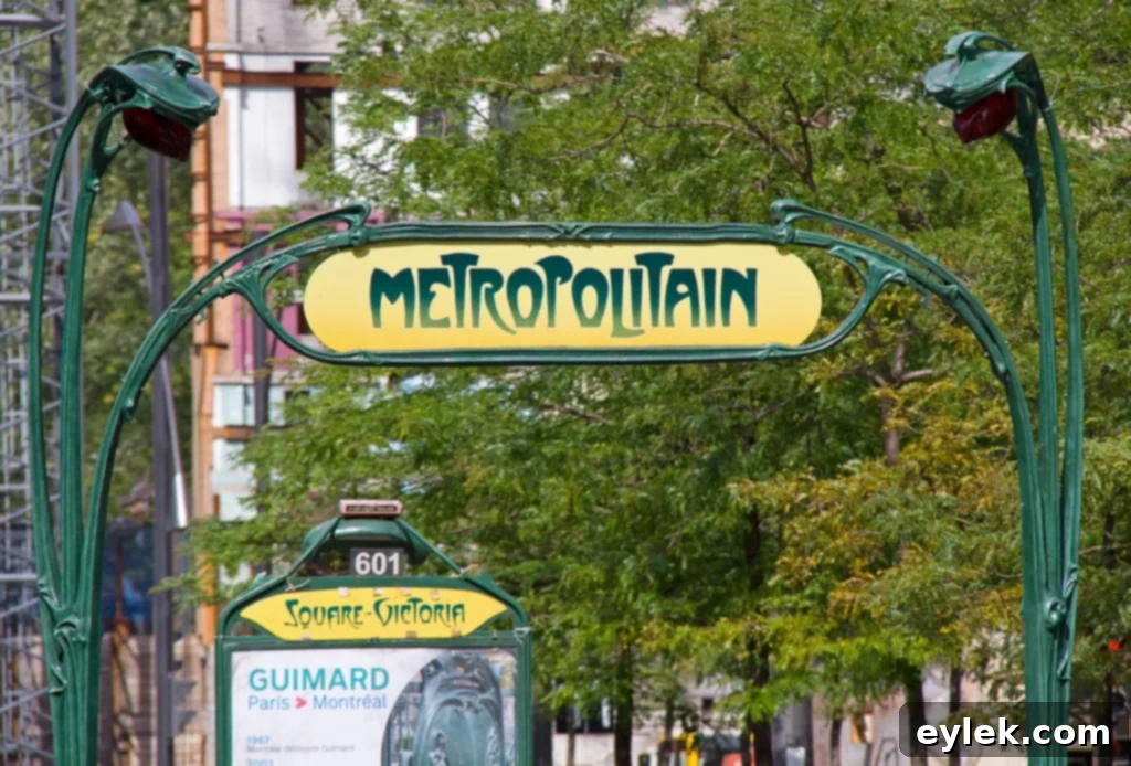 Montreal subway sign