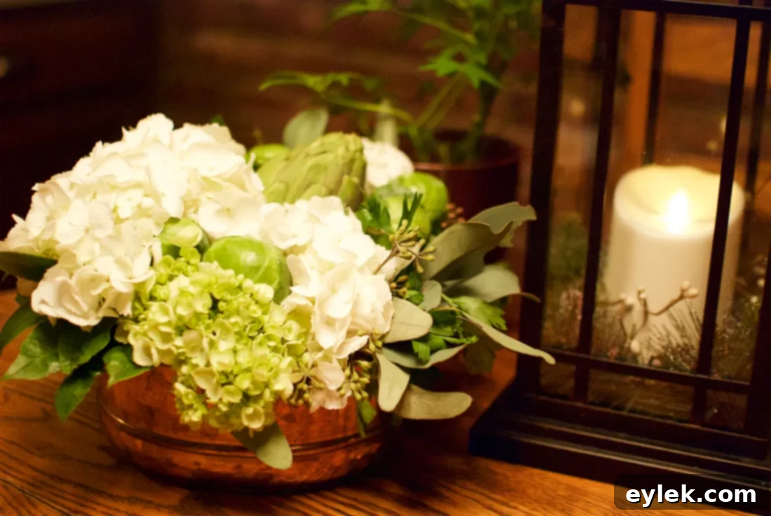 Beautiful and affordable DIY floral arrangement as a centerpiece