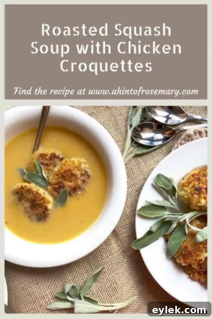 Rotisserie Chicken Reinvented 2 Roasted Squash Soup with Chicken Croquettes