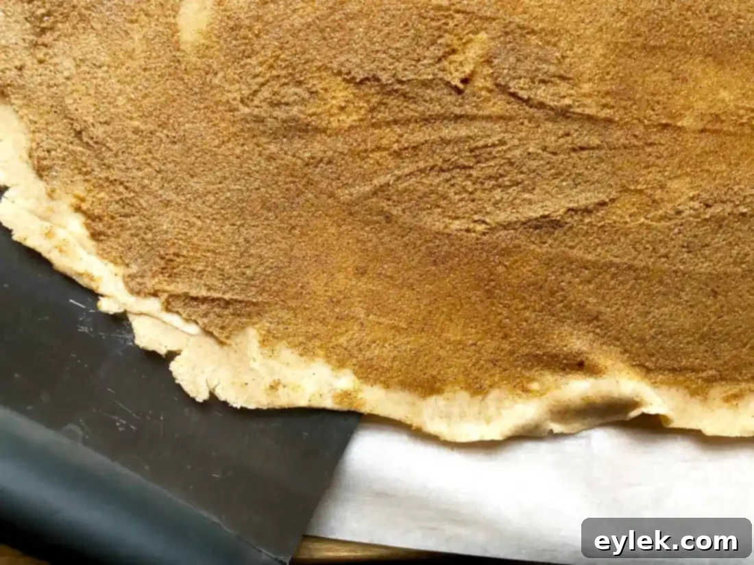 cinnamon swirl slices on parchment paper