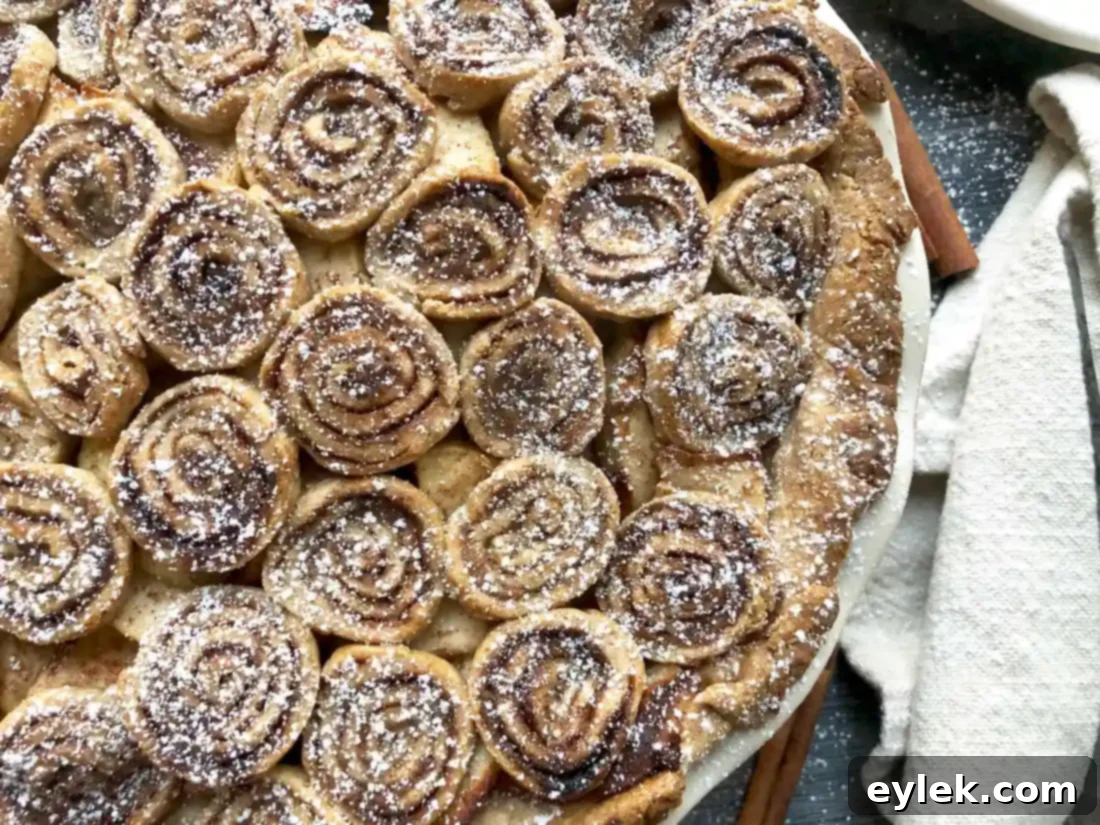 cinnamon swirl apple pie slice