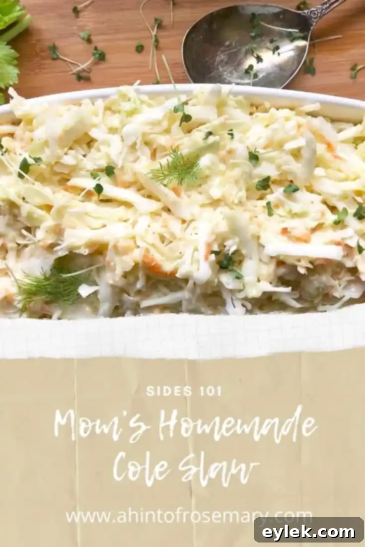 Mom’s Homemade Cole Slaw