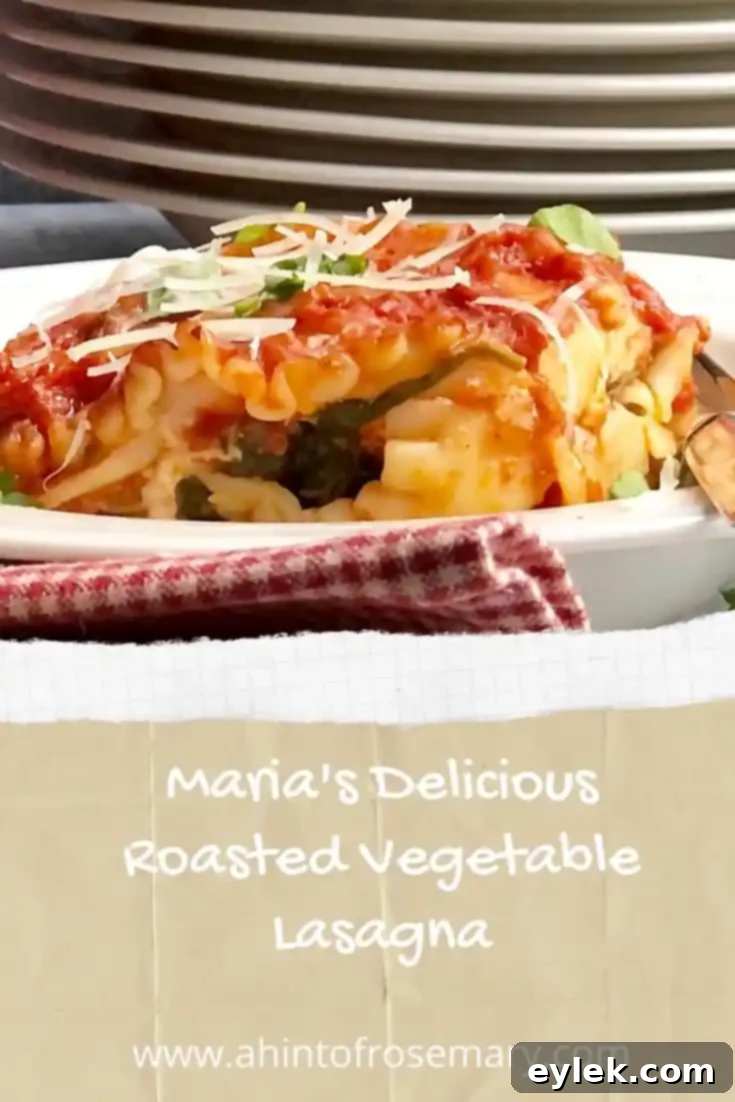 Maria's Delicious Roasted Vegetable Lasagna