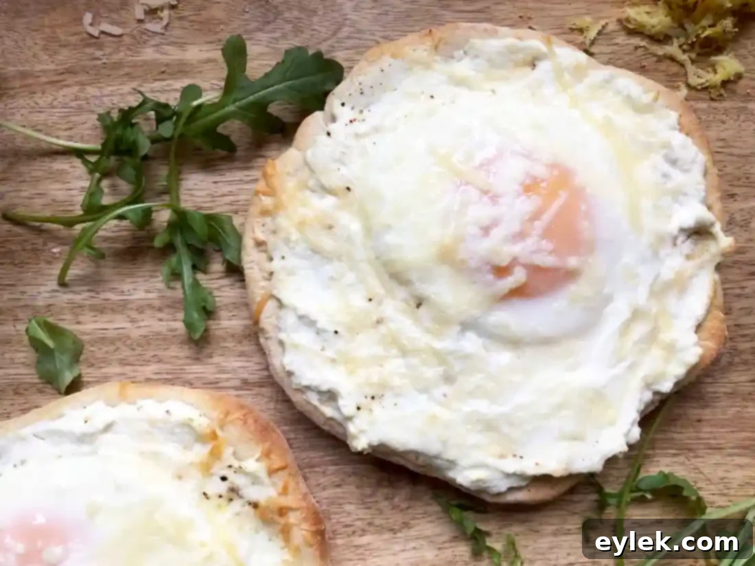 mini breakfast pizzas with arugula salad
