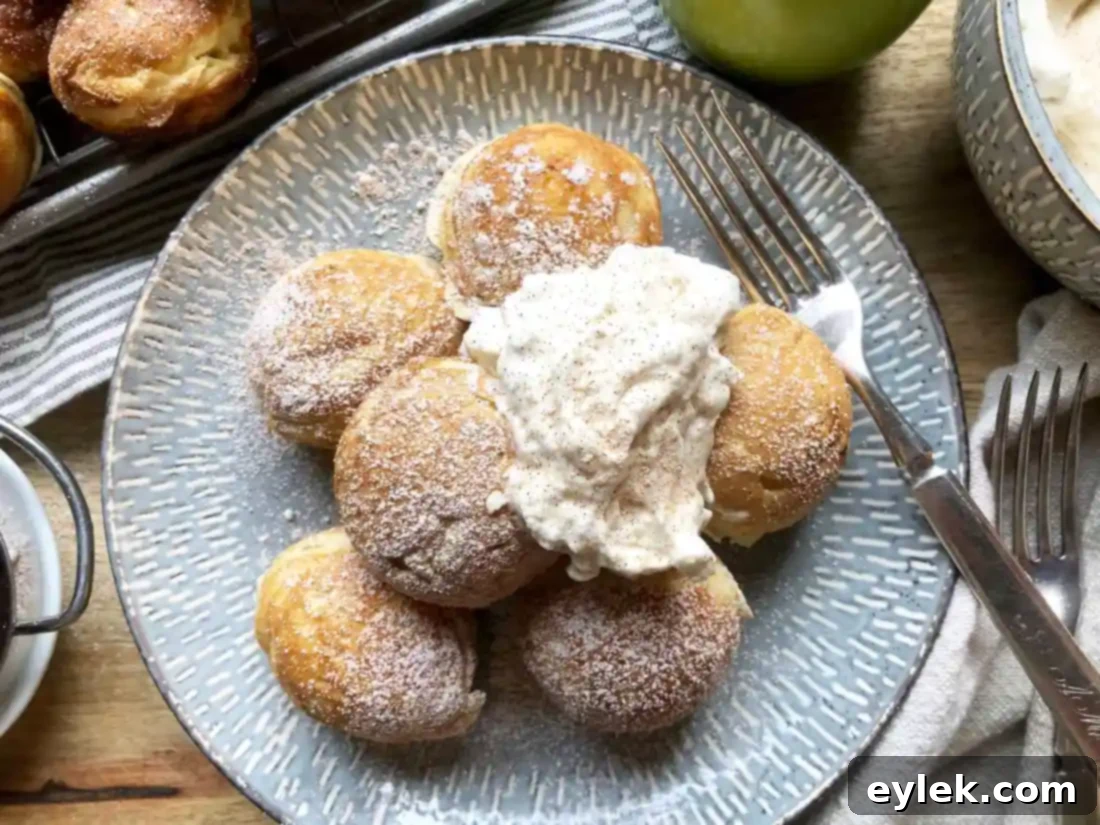 apple-filled ebelskiver (danish pancakes)