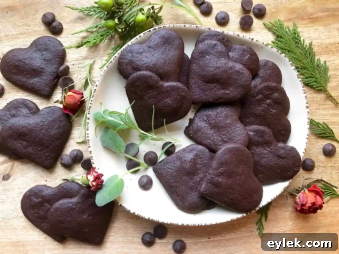 stack of dark chocolate wafer cookies