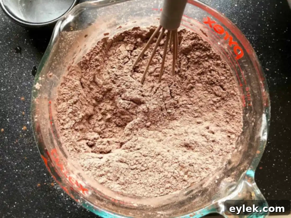 mixing dark chocolate wafer cookie dough