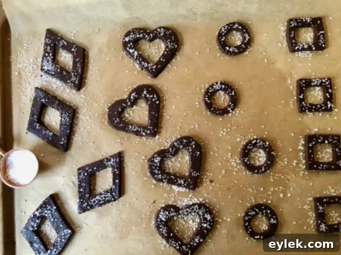 Dark Chocolate Tahini Linzer Cookies