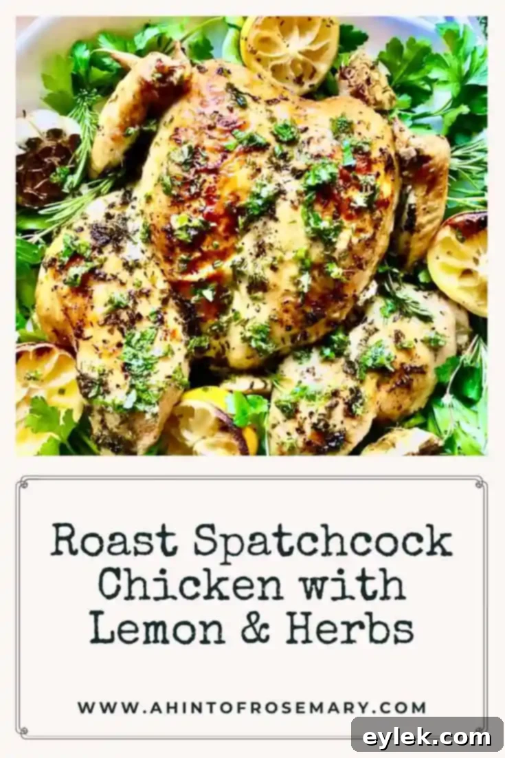 Roast Spatchcock Chicken with Lemon & Herbs for serving