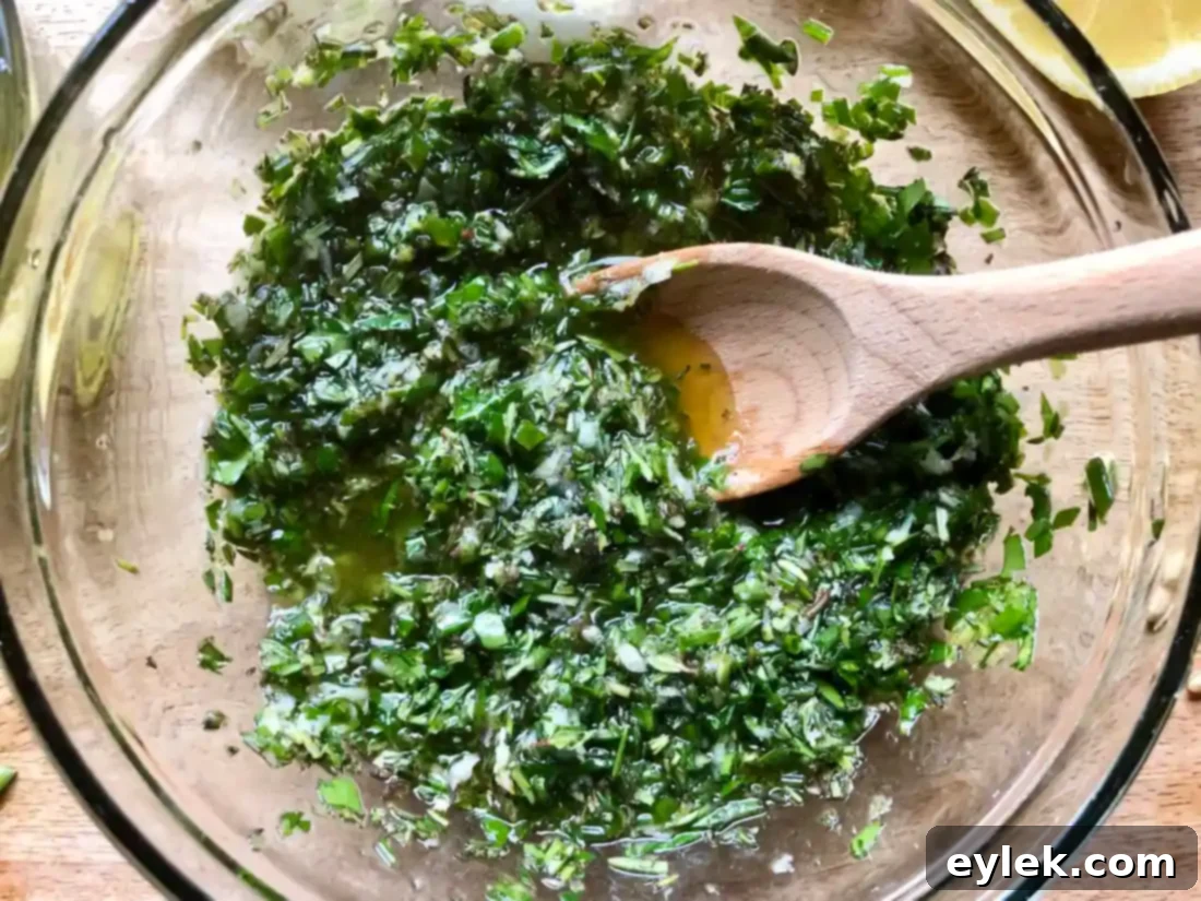 lemon herb sauce mixture