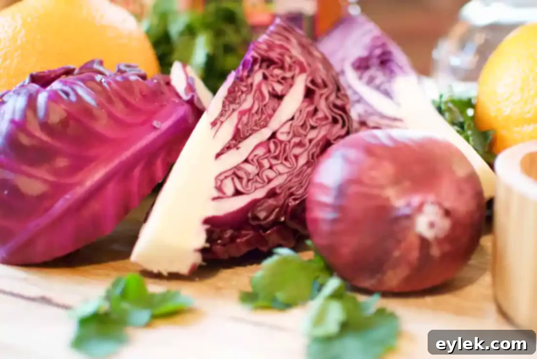 red cabbage slaw