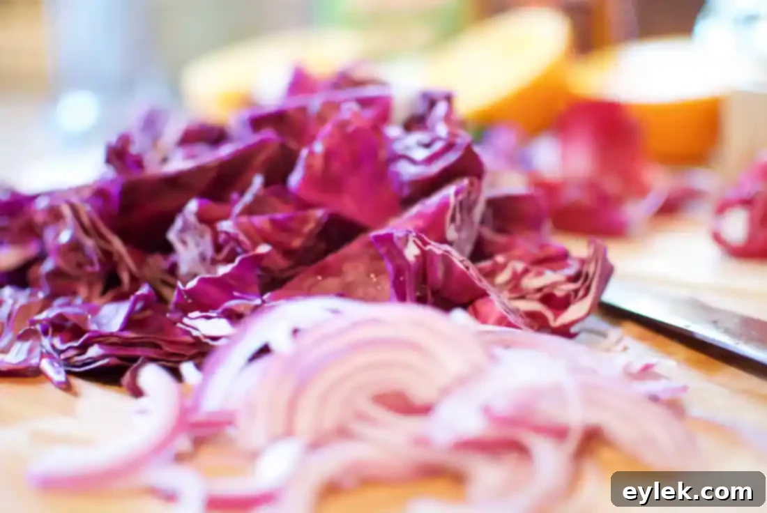red cabbage slaw