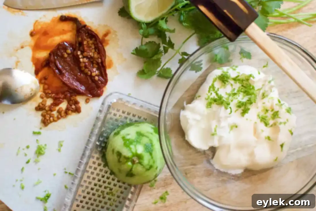 Chipotle Cream Ingredients for Fried Fish Tacos