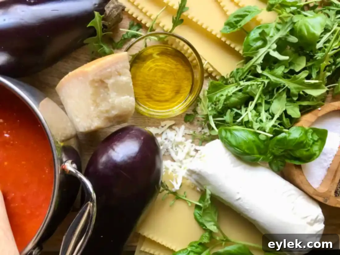 Beautifully plated Sautéed Eggplant Lasagna Spirals ready to serve, showcasing the golden-brown wavy edges and rich tomato sauce, garnished with fresh basil.