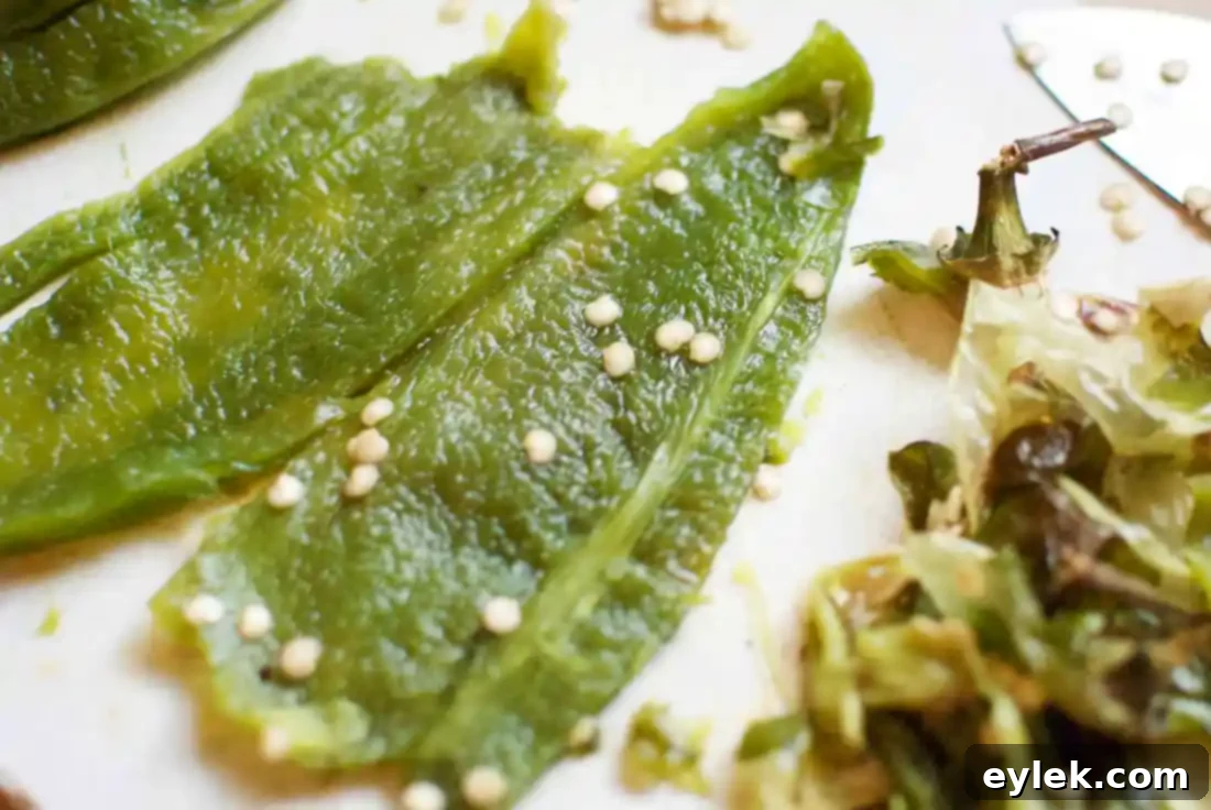 queso fundido with roasted poblano vinaigrette