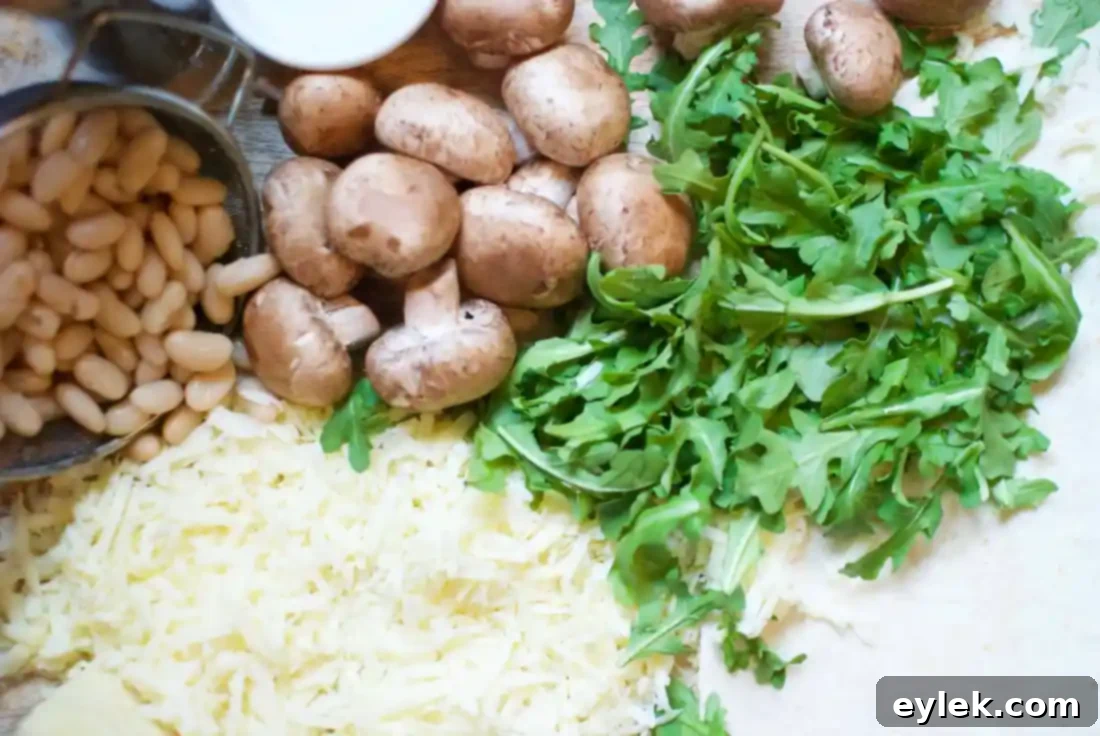 Mushroom Quesadillas with Beans & Arugula