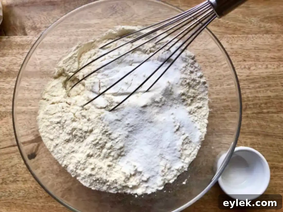 dry ingredients for chocolate crackle cookies