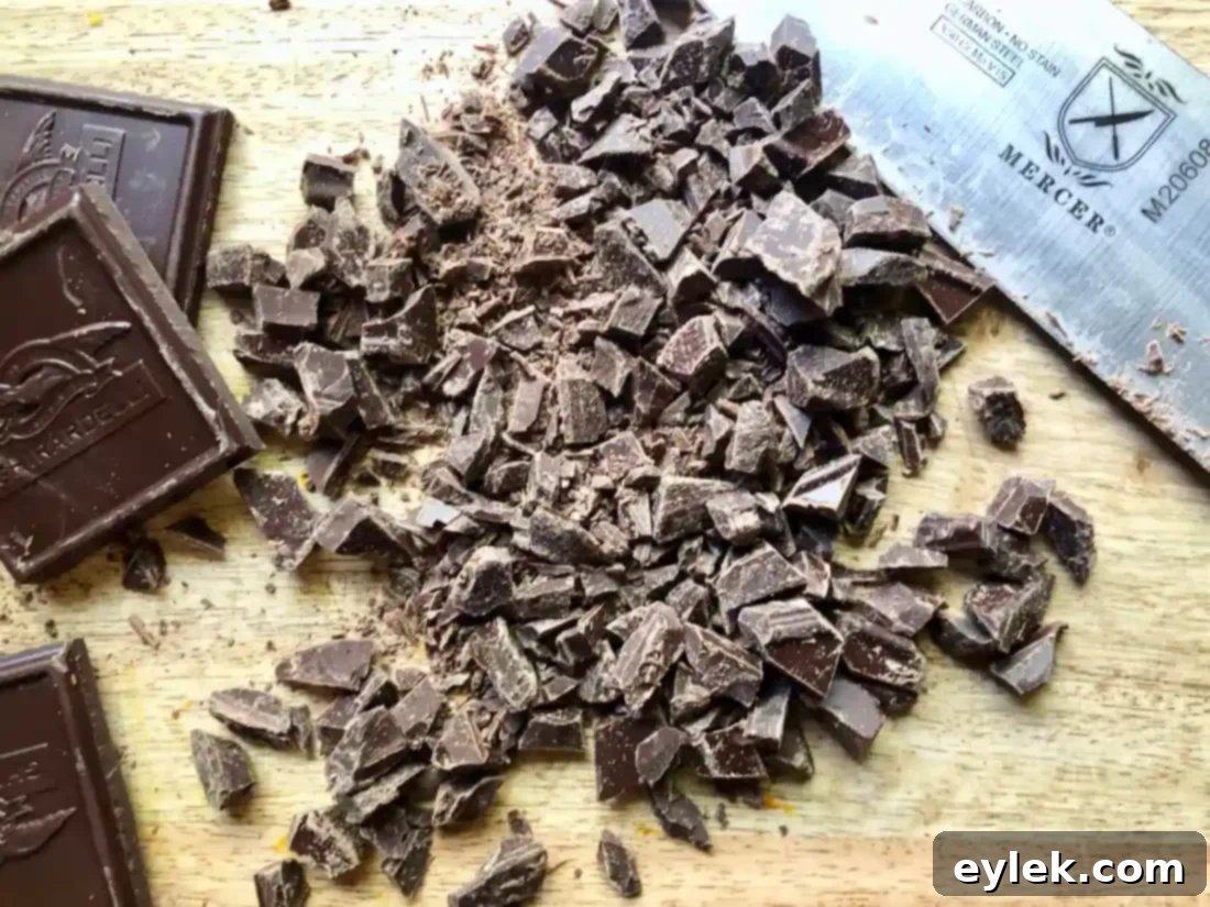 chopped bittersweet chocolate for cookies