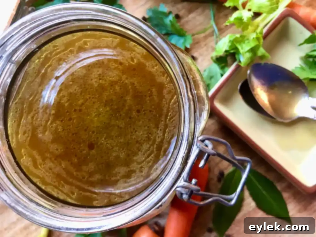 turkey stock in jars