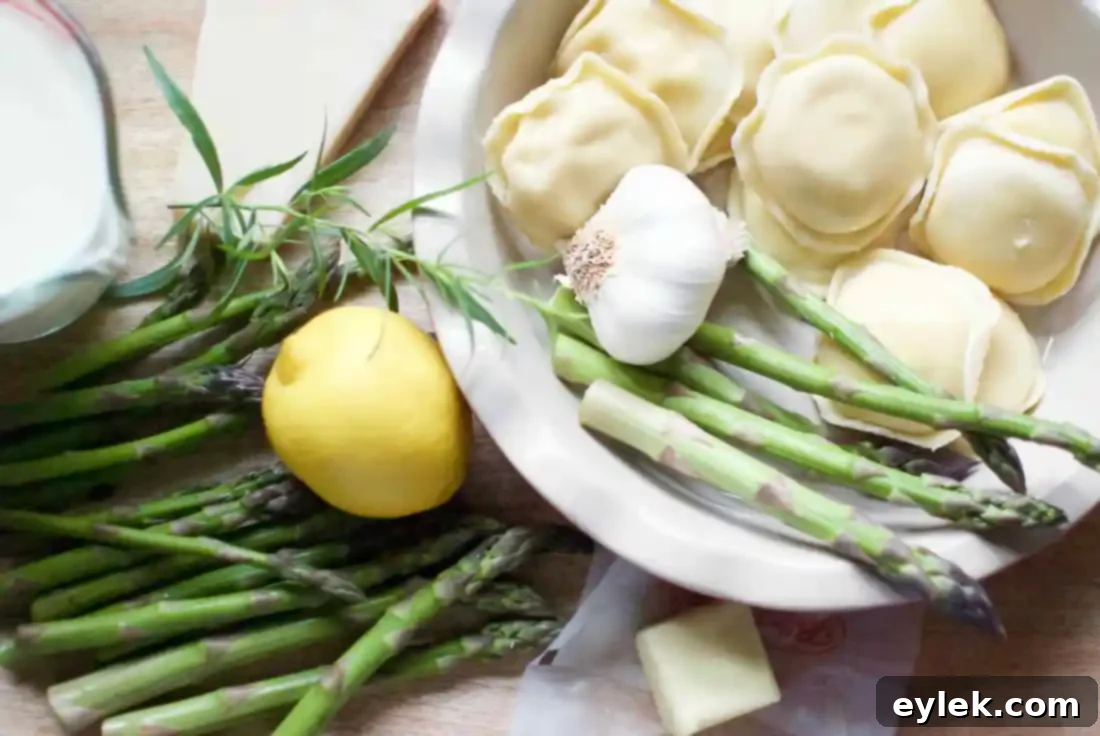 asparagus ravioli pie