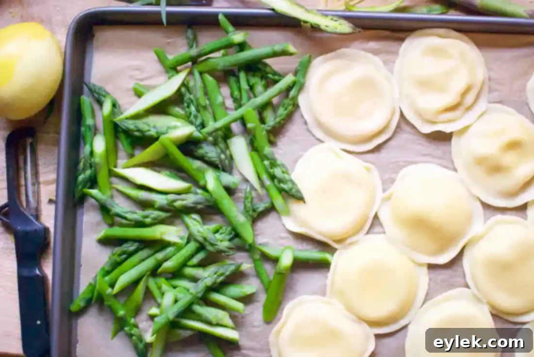 asparagus ravioli pie