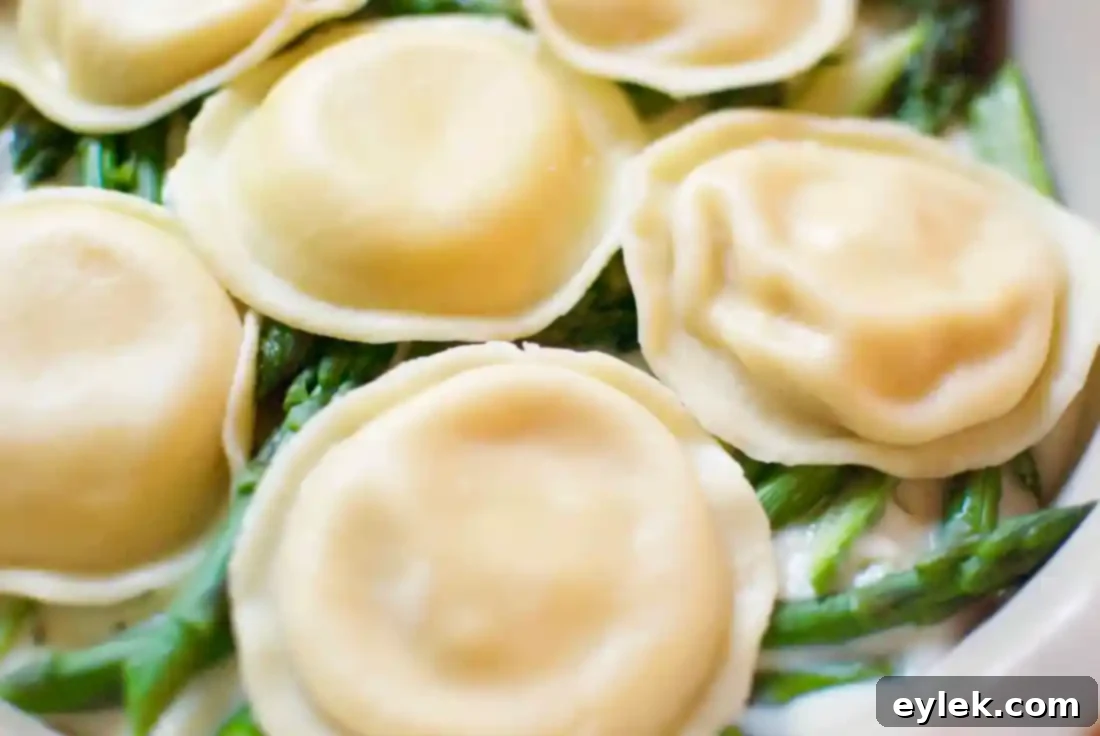 asparagus ravioli pie