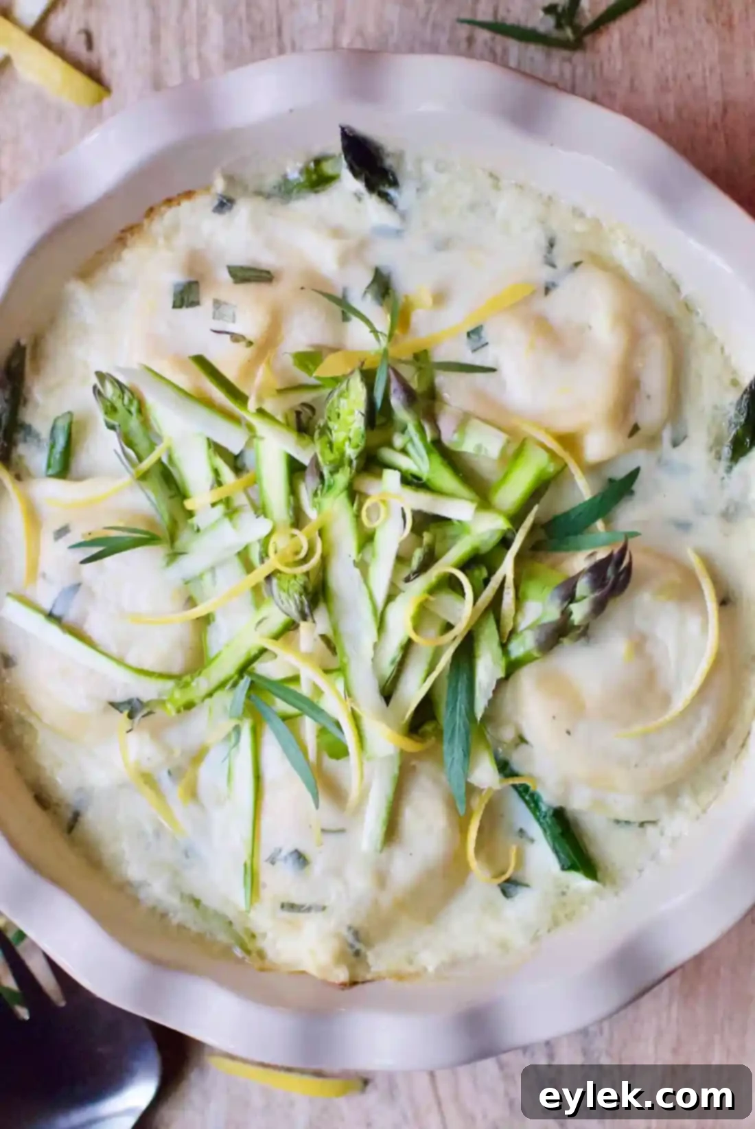 Deep-Dish Asparagus Ravioli Pie
