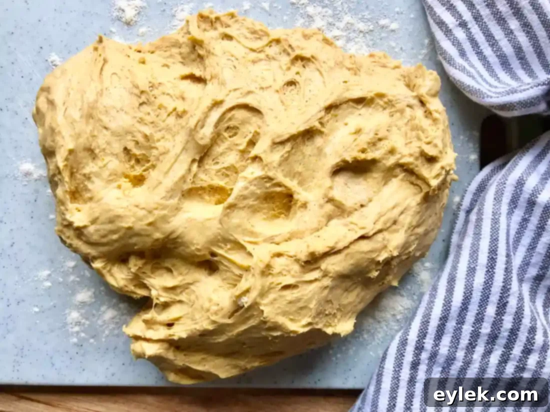 chilled dough ready to be shaped