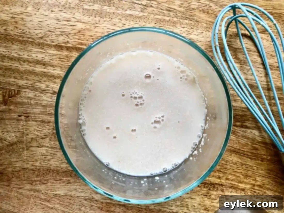 active yeast with sugar and warm water