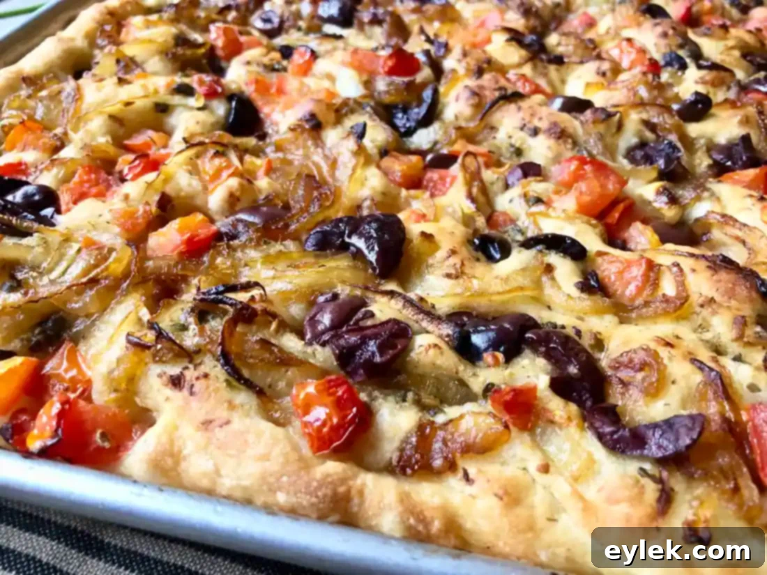 Baked Pissaladière fresh out of the oven