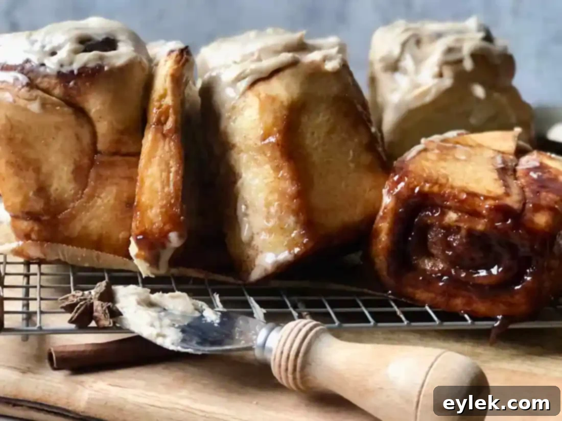 overnight cinnamon rolls with chai frosting