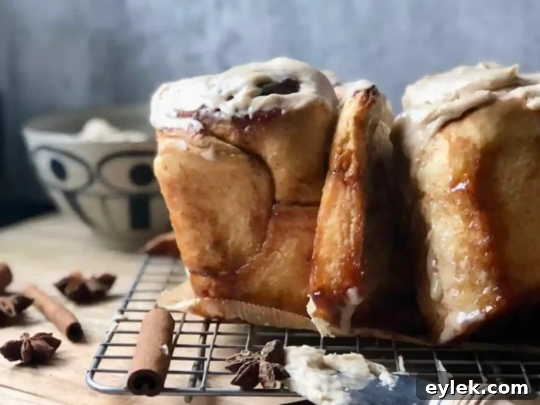 overnight cinnamon rolls with chai frosting