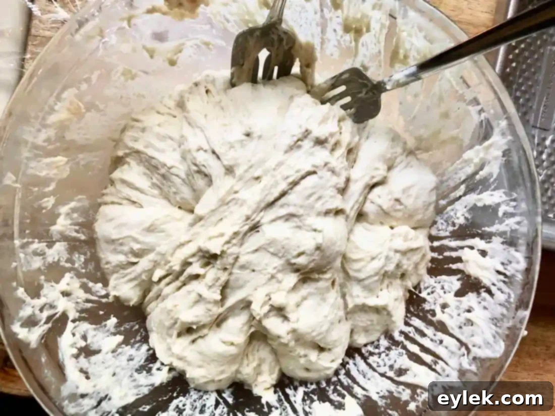 Dividing dough into loaf pans