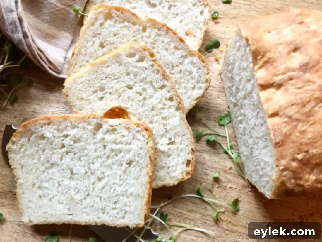 Super Easy Soft Sandwich Bread sliced and stacked