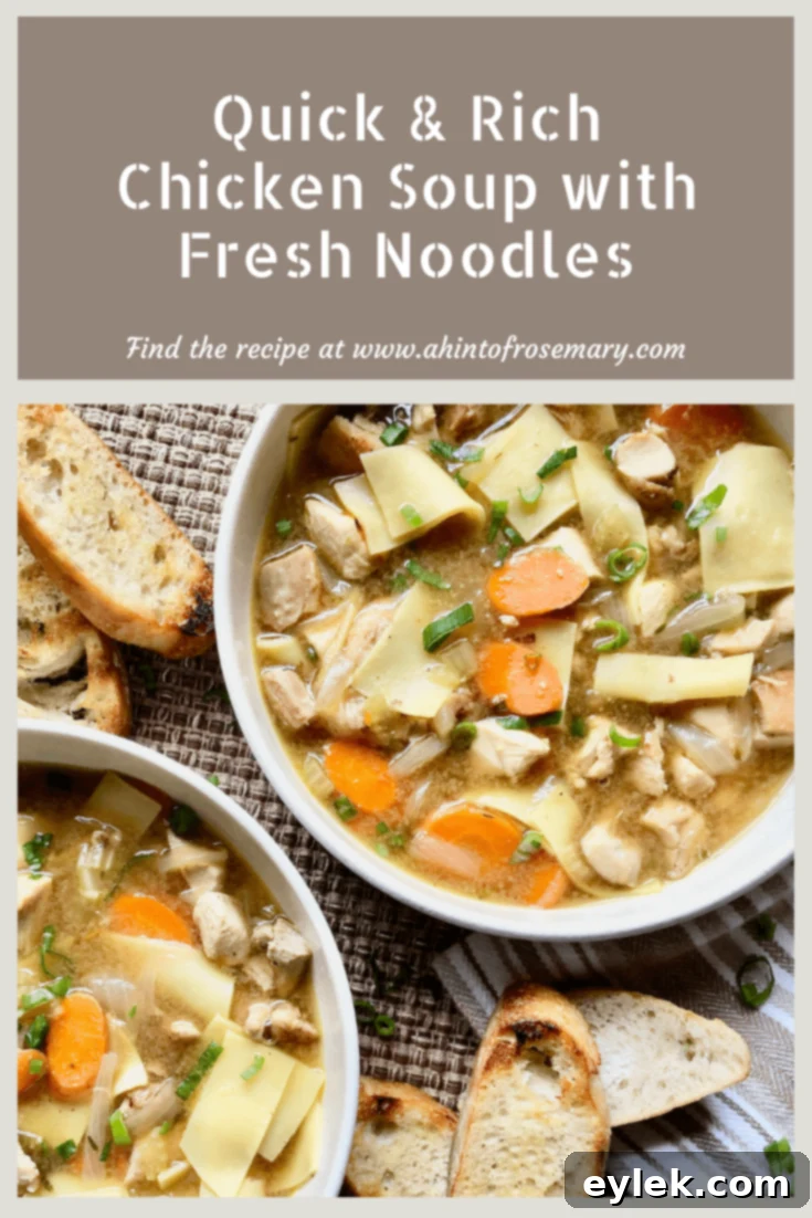 Quick & Rich Chicken Soup with Fresh Noodles