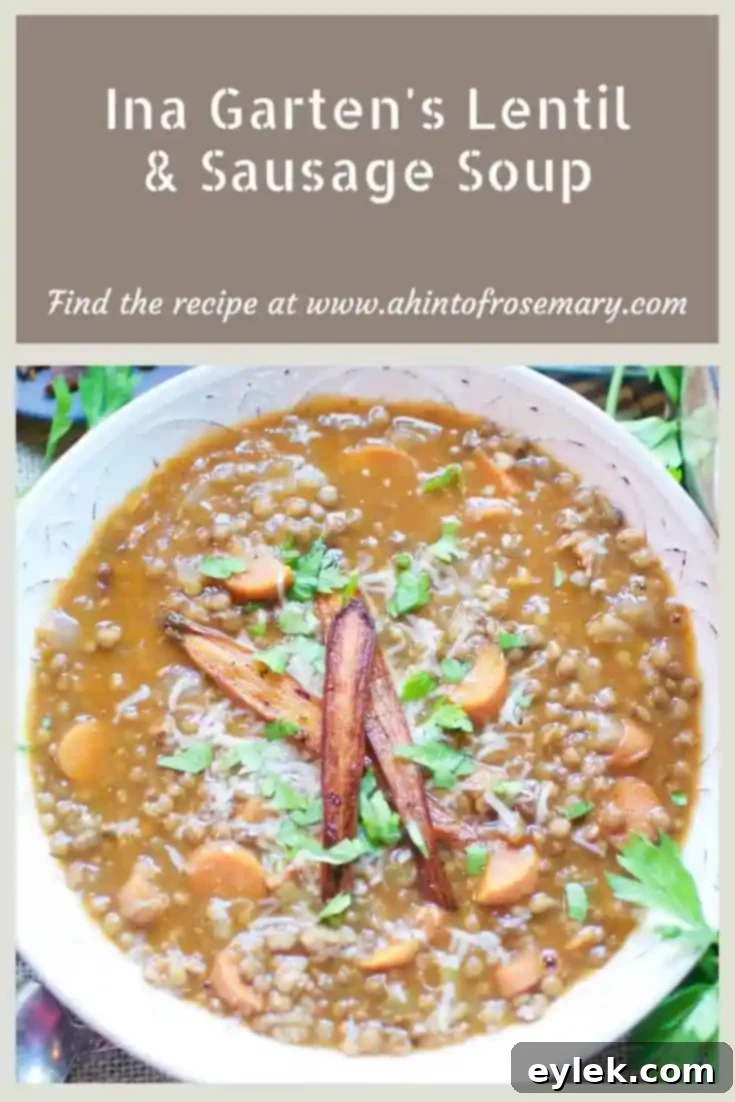 Ina Garten's Lentil & Sausage Soup