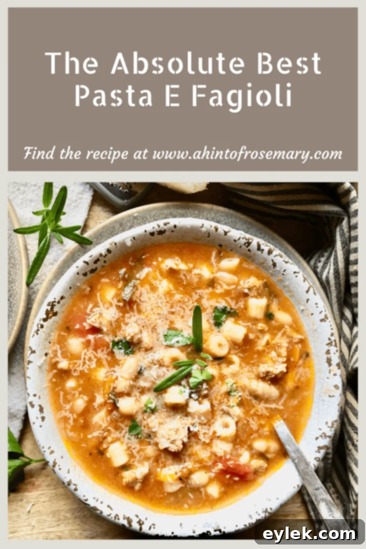 The Absolute Best Pasta E Fagioli