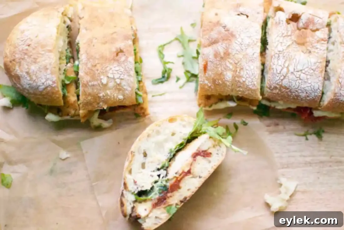 chicken & brie ciabatta loaf