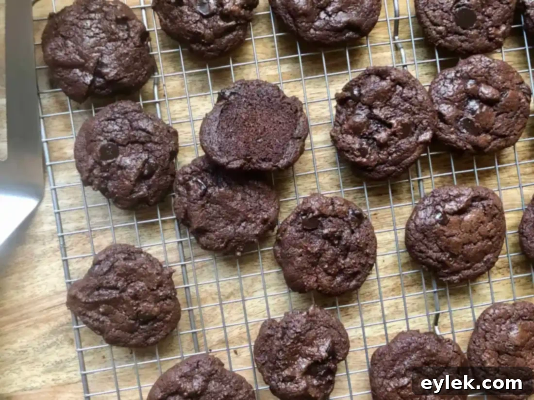 Stacked espresso chip cookies