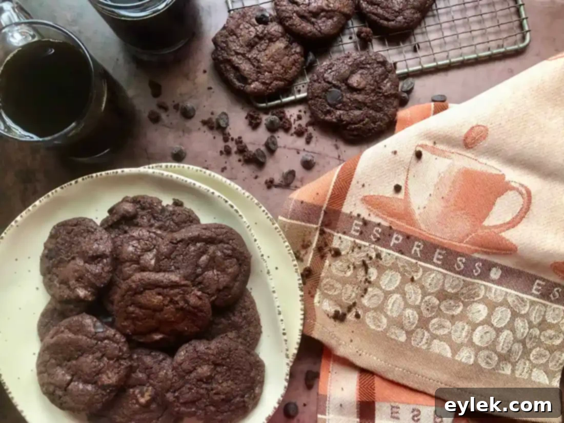 Plate of Coffee-Lovers Espresso Chip Cookies