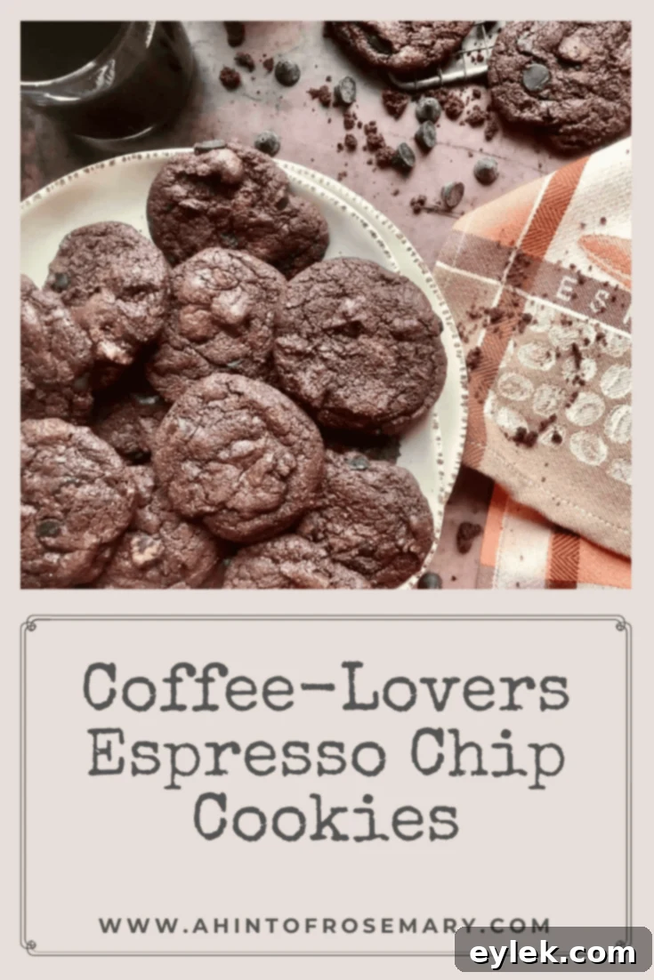 Coffee-Lovers Espresso Chip Cookies pin image