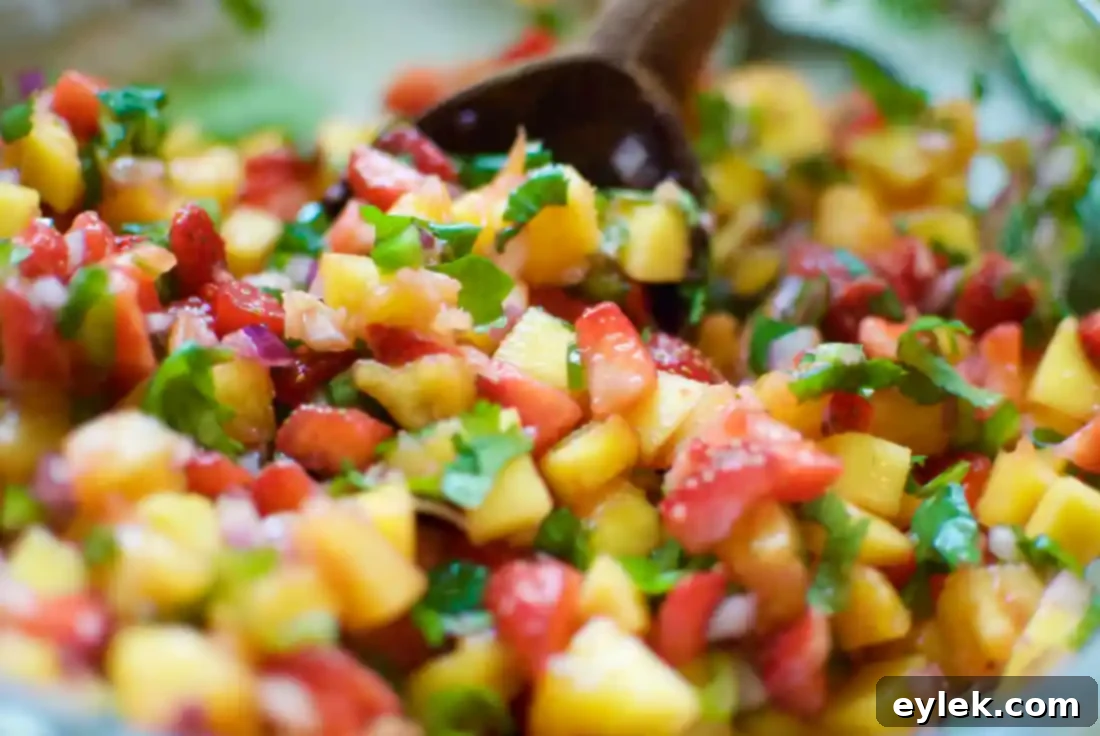 Fruit salsa served with tortilla chips