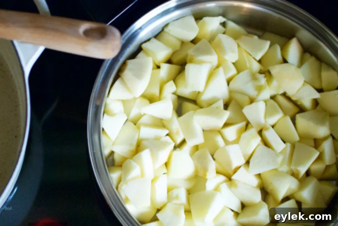 Prepping apples for oatmeal