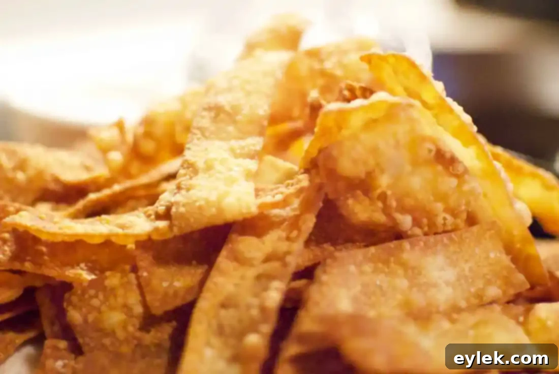 A dish of Hawaiian Chicken Salad, indicating a recipe that might use wonton chips.