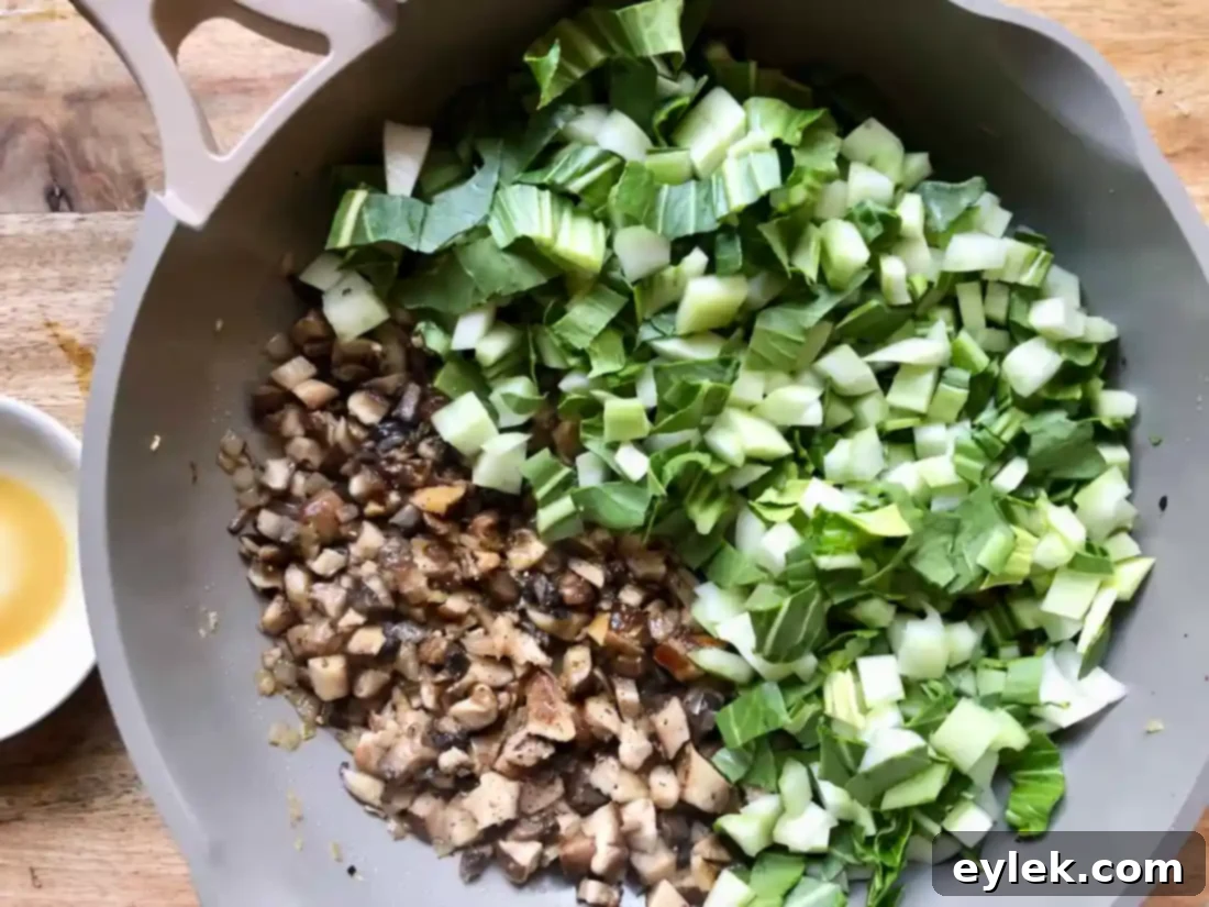 Adding Mushrooms to the Skillet